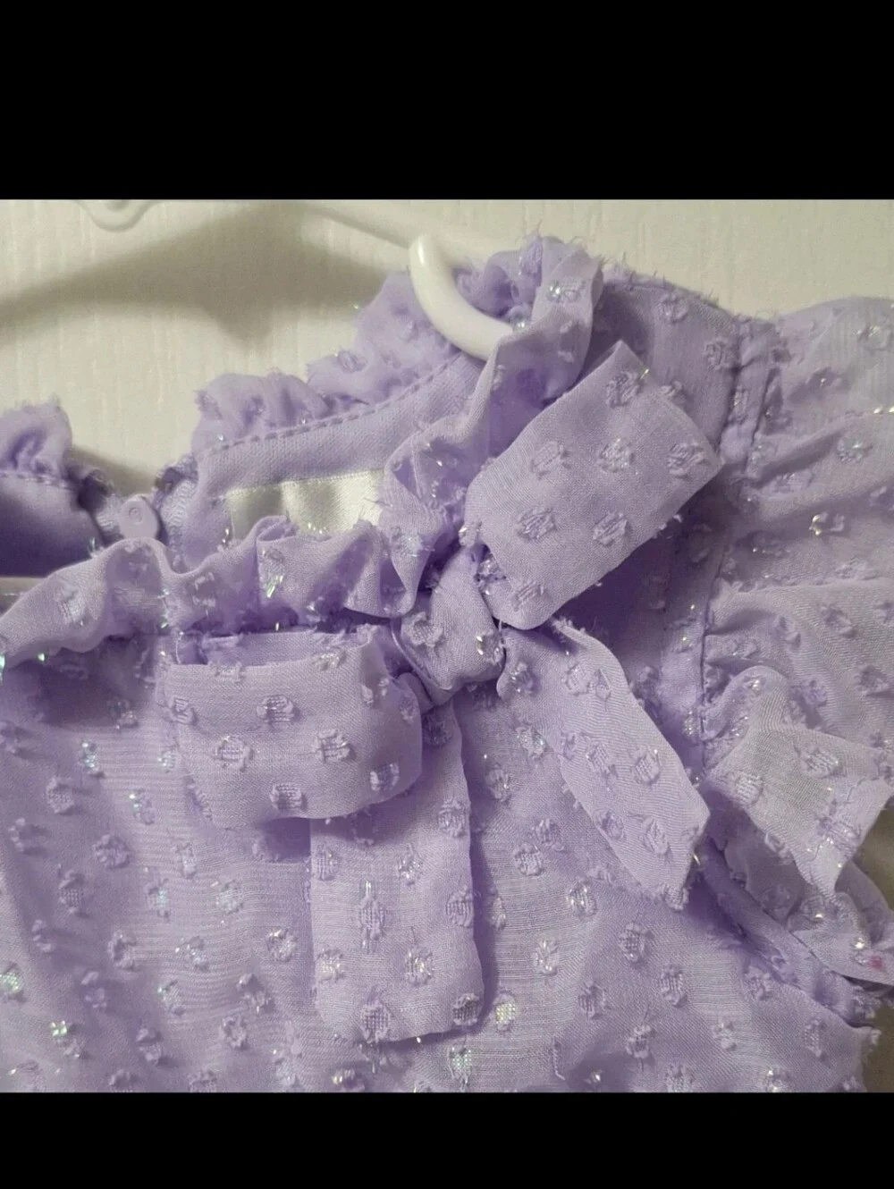 Rare Editions 3T Lilac Ruffled Dress with White Leg Bottoms